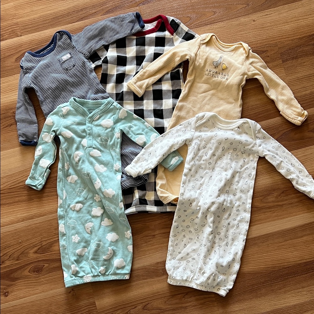 Set of 5 Carter's Baby Sleep Sacks
